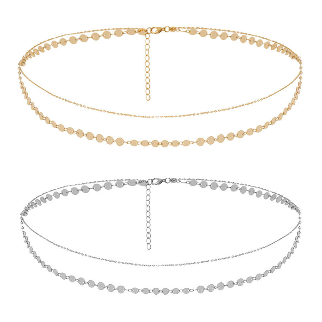 2x Women's Sexy Bikini Belly Chain Crossover Adjustable Body Chain Jewelry