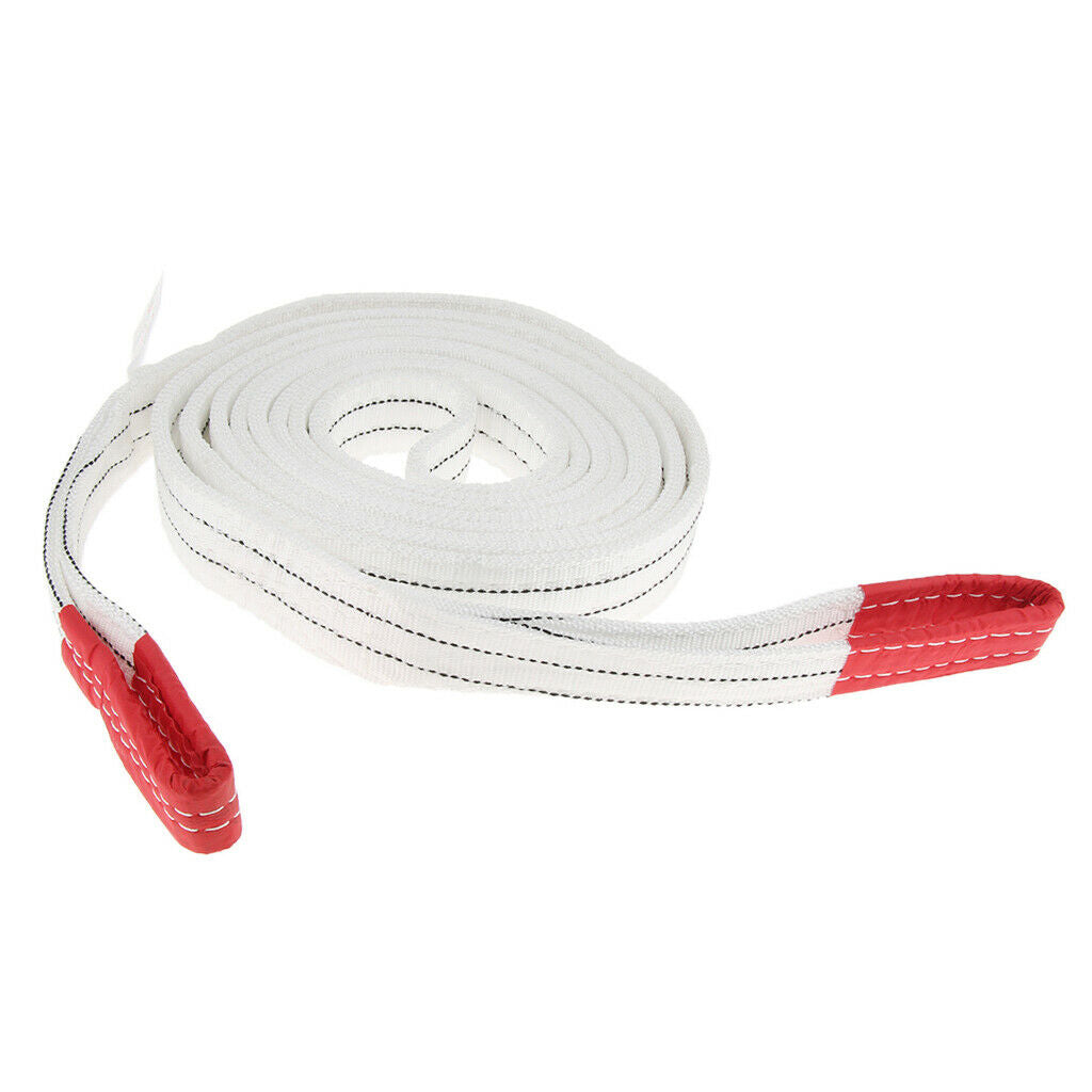 Lifting Strap Towing Pull Rope Cable Trailor w/reinforced loops 2t 6 meter