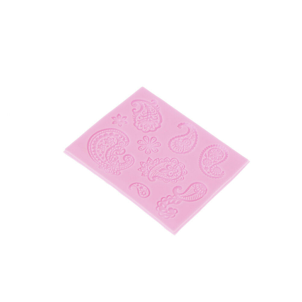 relief liquid state cake sugar lace pattern decor silicone mold retro bak.l8