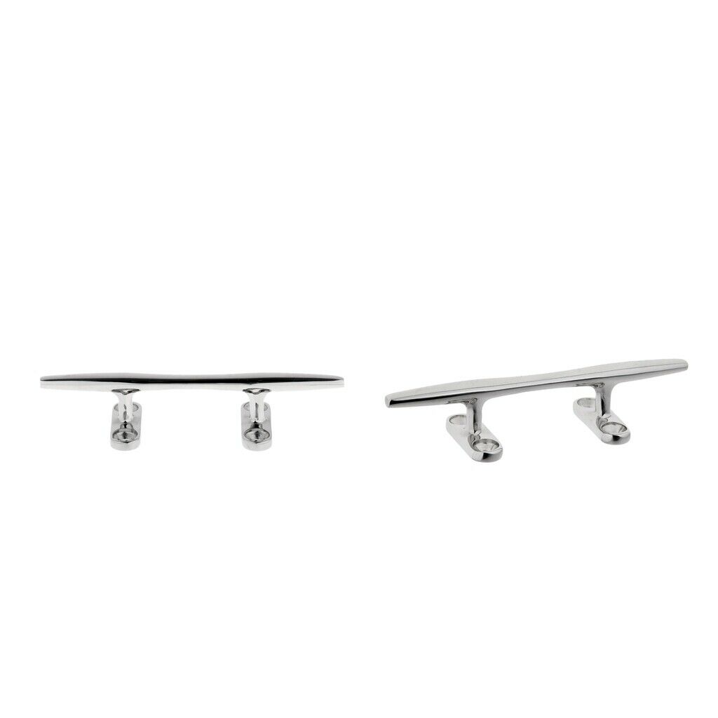 2pieces Stainless Steel Marine Boat Yacht Deck Dock Sleek Line Rope Cleat 8