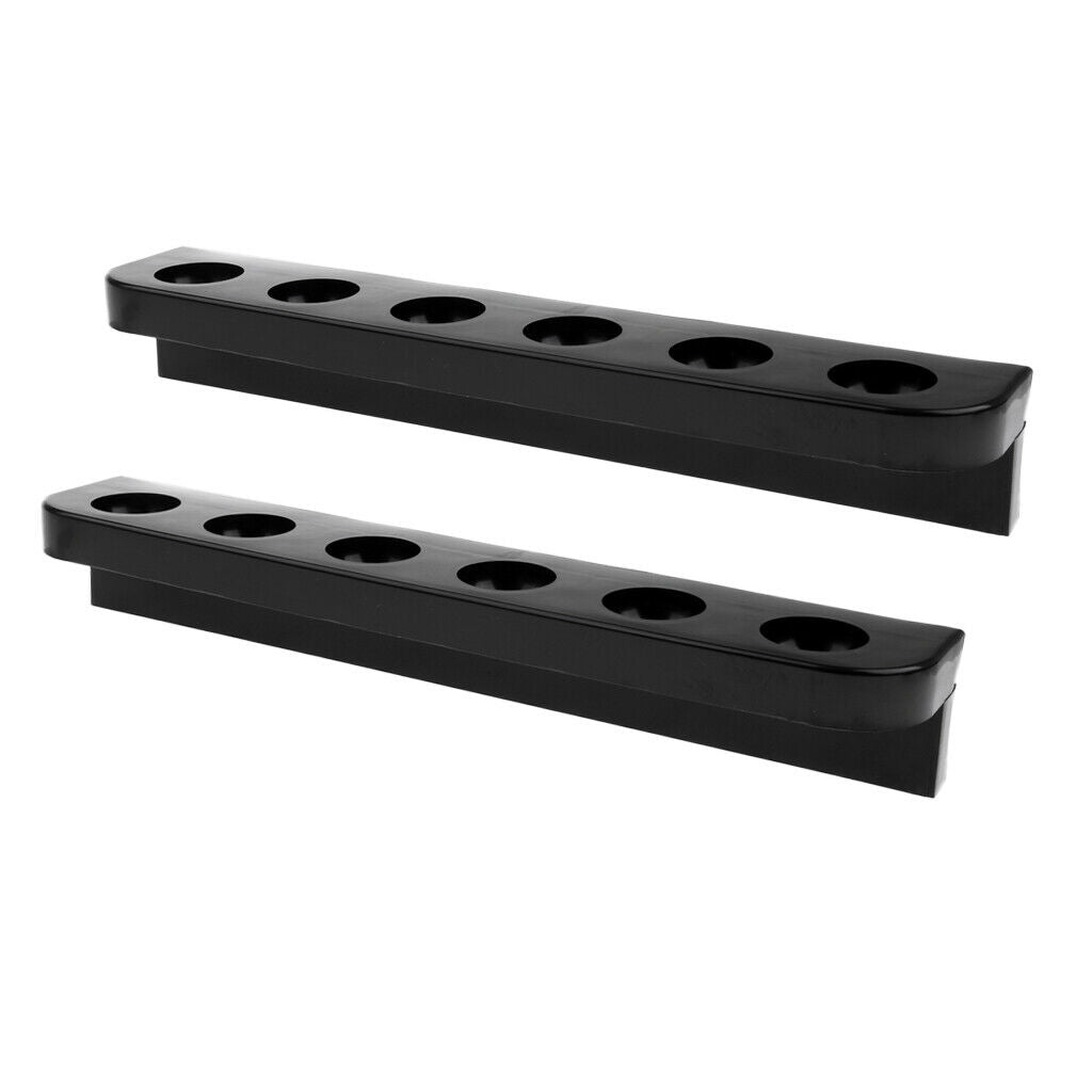 2pcs Pool Billiard Cue Keeper Holder - 6 Holes