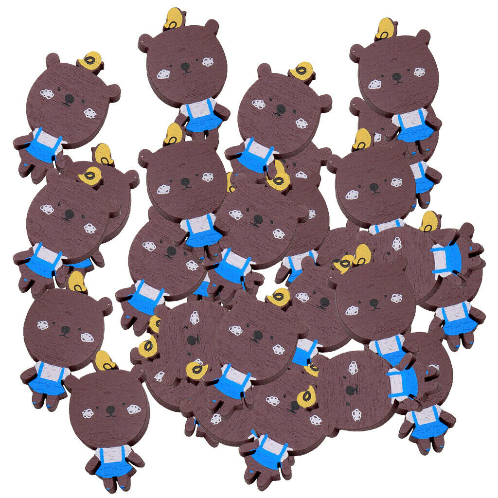 50 X Wooden Animal Shaped Pieces DIY Kids Toys \u0026 Jewelry Making