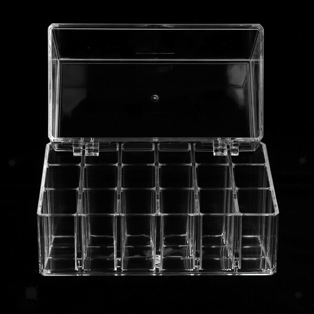 Dustproof Lipstick Holder Display Stand Makeup Organizer Case Acrylic Shelf