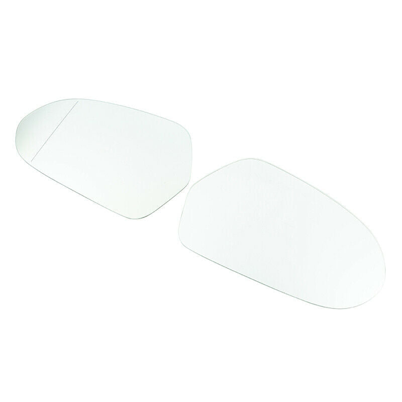 Pair Fit Audi A6 11-18 Rearview Mirror Glasses Lens Clear Heated w/Backing Plate