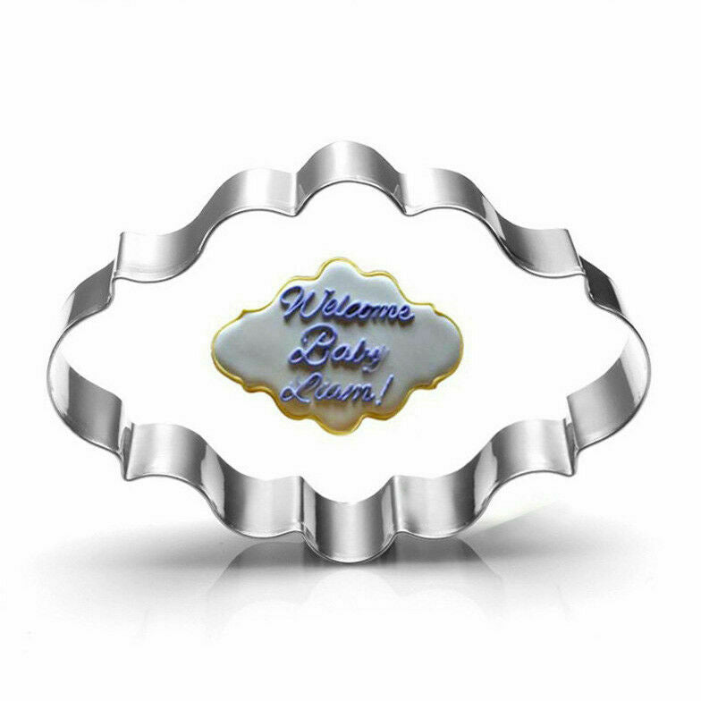 Stainless Steel Plaque Cutter Mold Cookie Cake Frame Oval Square Rectangle