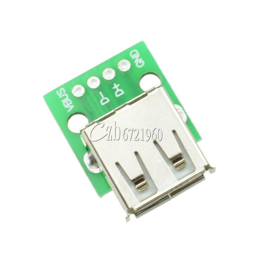 10PCS USB Female Port Connector Breakout Board Power 2.54mm Header for Arduino