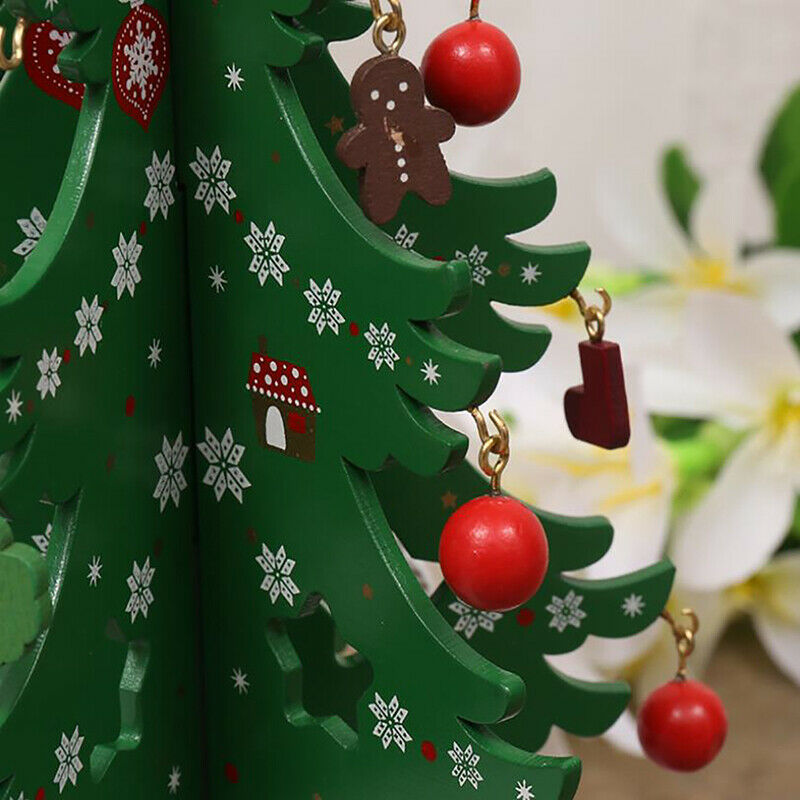 Christmas Tree Children's Handmade DIY Stereo Wooden Christmas Tree Scene.l8