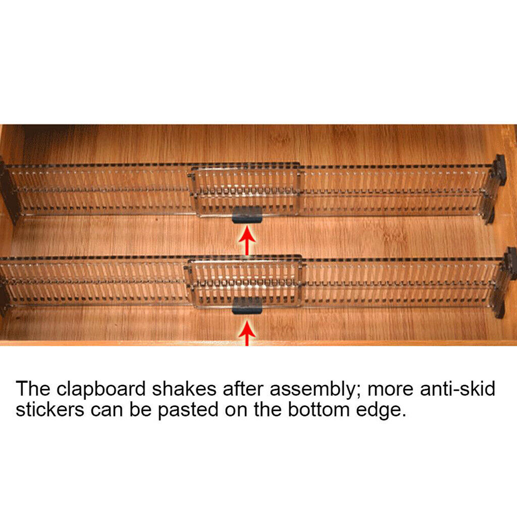 Set of 2 Drawer Divider Partition Dresser Dividers Organizer for Kitchen