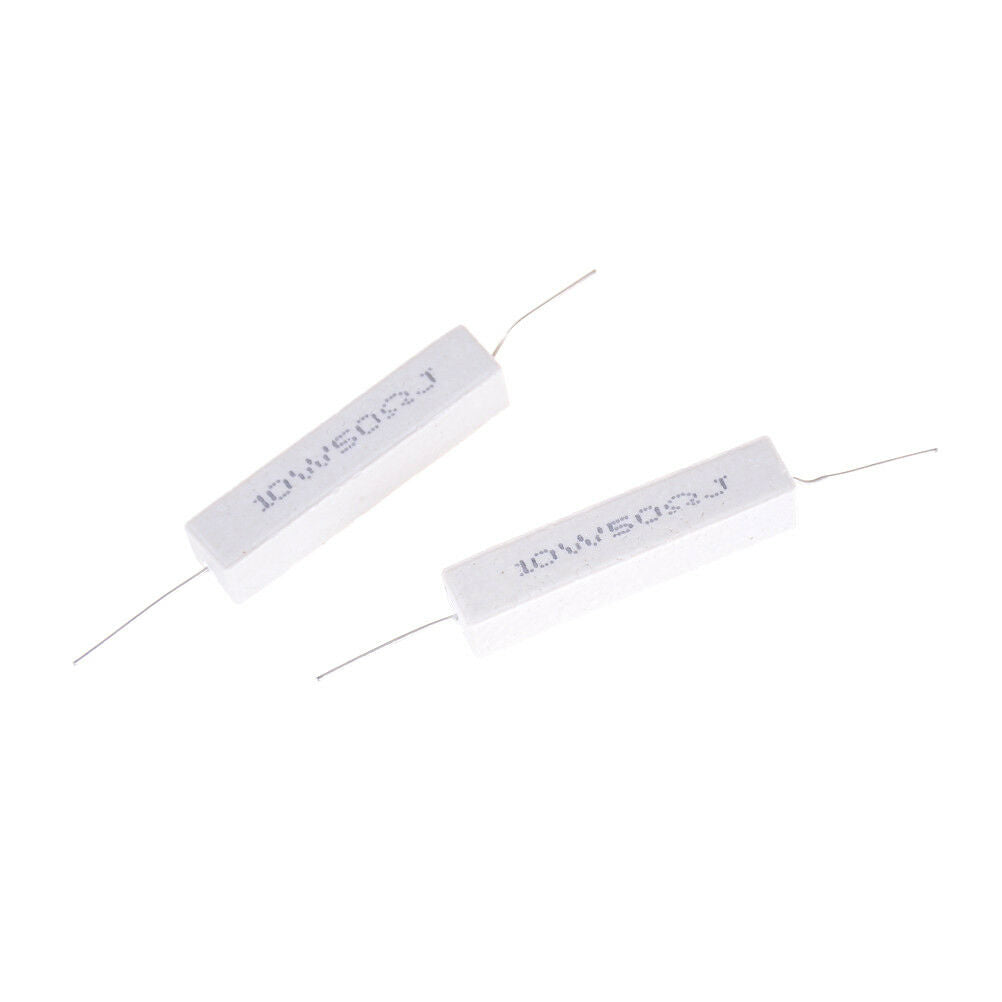 5 Pcs 10W 50 Ohm 5% Ceramic Cement Power Resistor 10 Watt 10W50RJ DHJC.l8