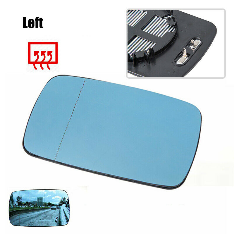 Driver Left Rearview Mirror Glass Heated Fits BMW 3/5-Series E46 E39 1997-2006
