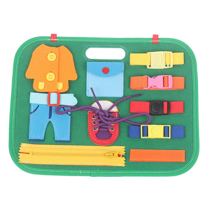 Kids Montessori Toys Baby Busy Board Buckle Training Essential Educational Bo DF