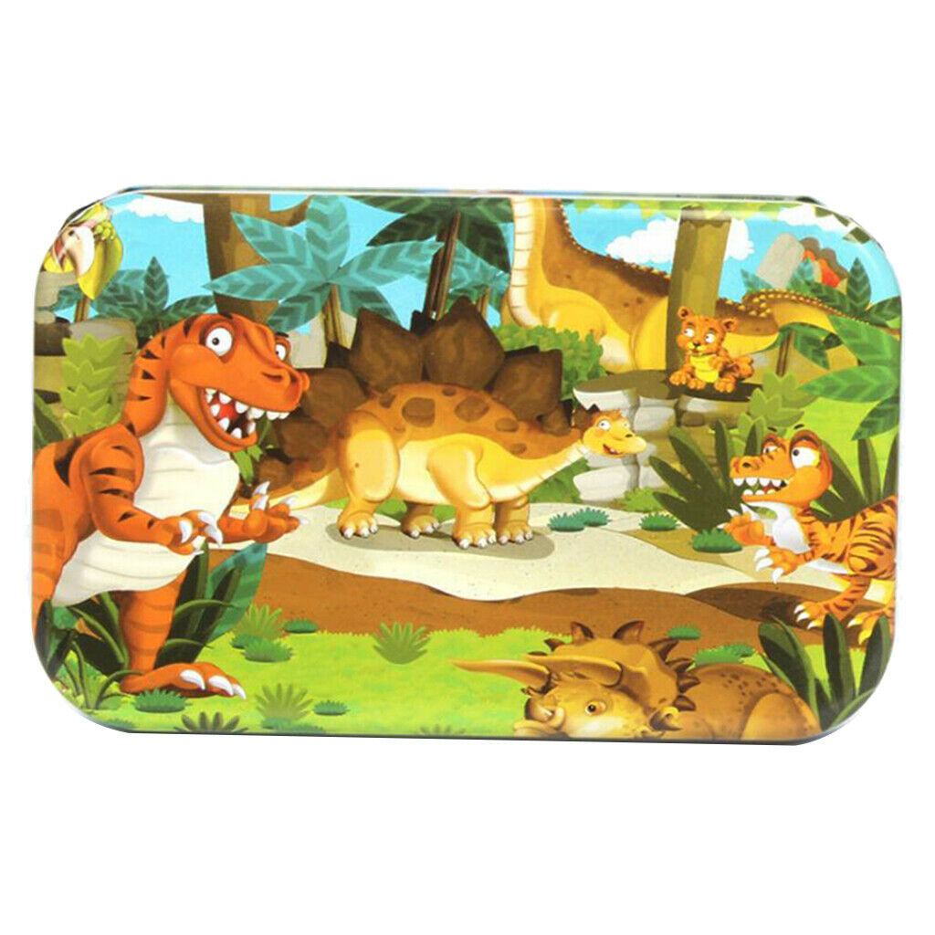 2Set Kids Wooden Jigsaw Puzzles with a Storage Box