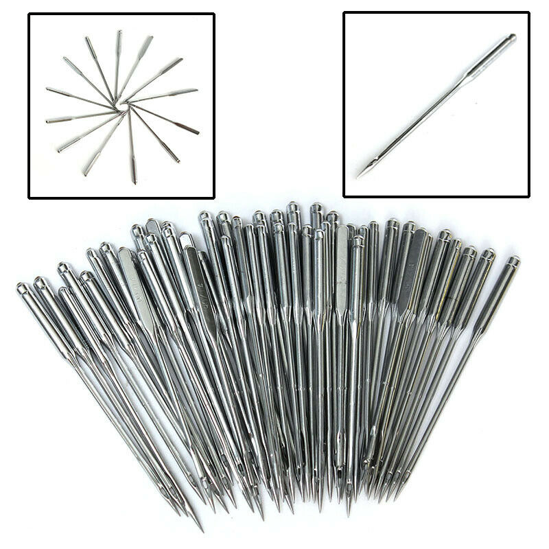 50Pcs Home Sewing Machine Needles 11/75,12/80,14/90,16/100,18/110 For Singer