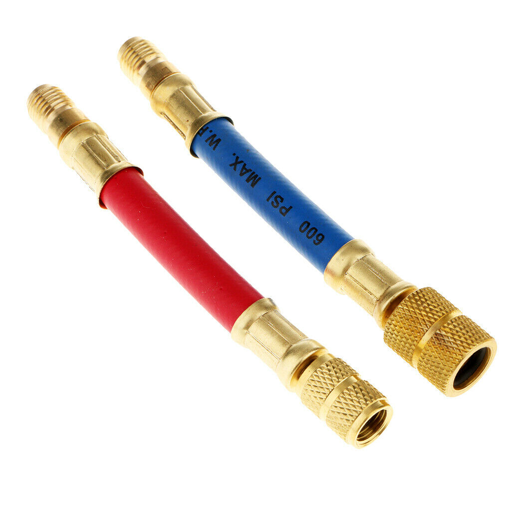 8pcs/set A/C Air Conditioning Refrigeration R134A R12 Flex Hose Adapter