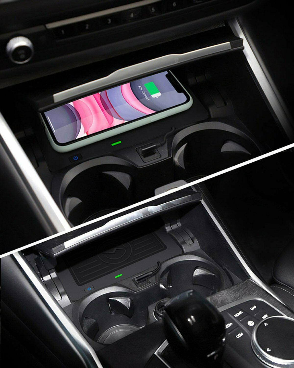 Qi Wireless Fast Charging Pad Mat Center Console for BMW 3 Series G20 2019 2020