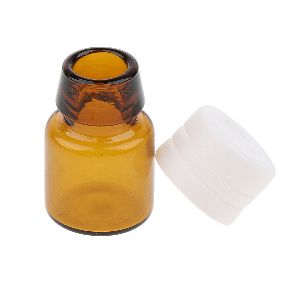 40 PCS Mini Amber Glass Vial Essential Oil Sample Bottles Containter 2ml/1ml