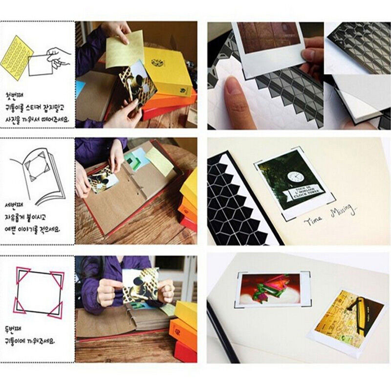 408pcs Self-adhesive Photo Corner Stickers scrapbook album essentia.l8