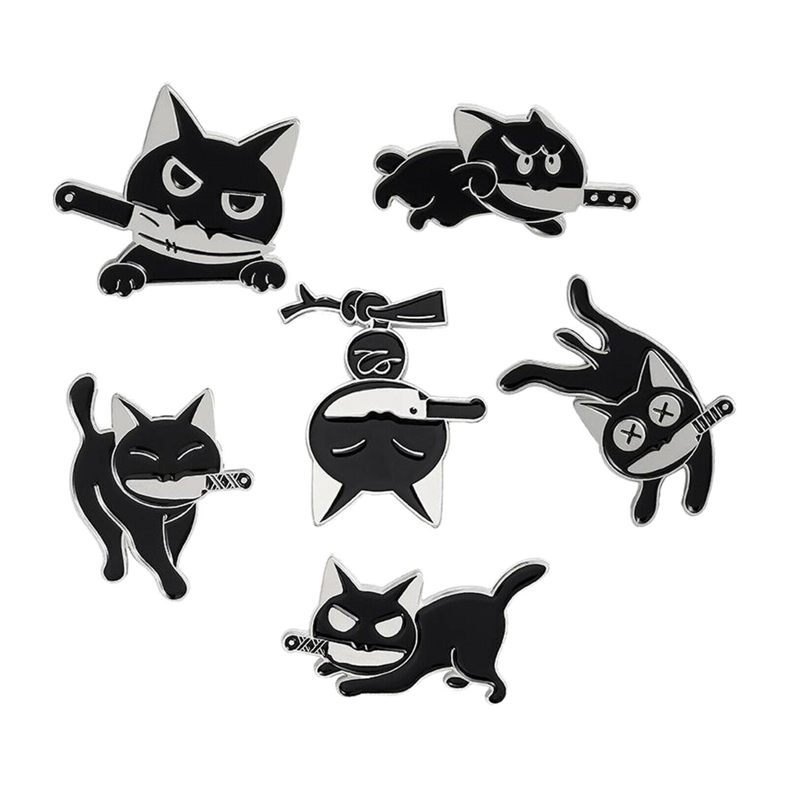 1 Set Brooch Sweater Clips Shirts Cardigan Collar Safety Pins with 6 Styles