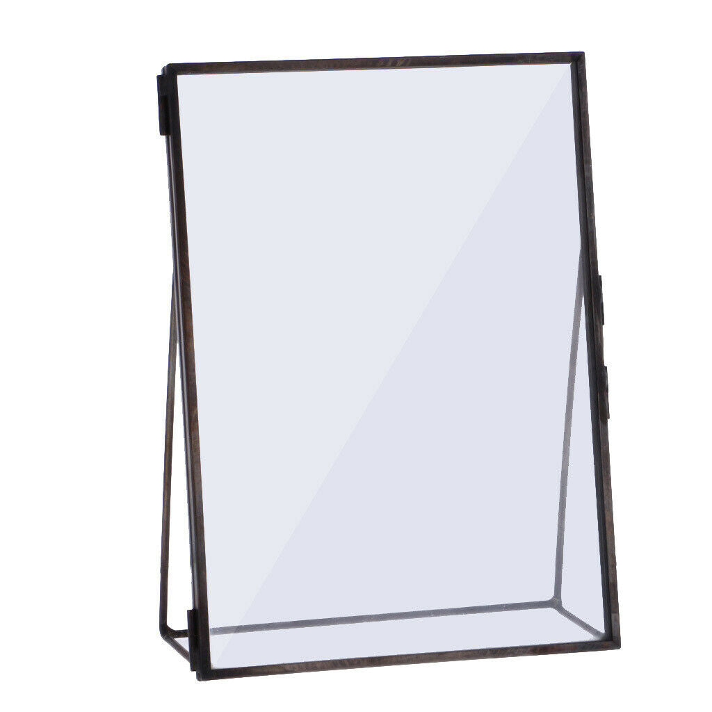 2x Black Plated Bronze Frame And Glass Facade Picture Frame Decorative Frame