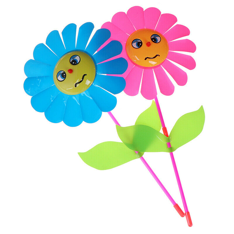 Sunflower windmill garden yard party outdoor wind spinner ornament kids t.l8