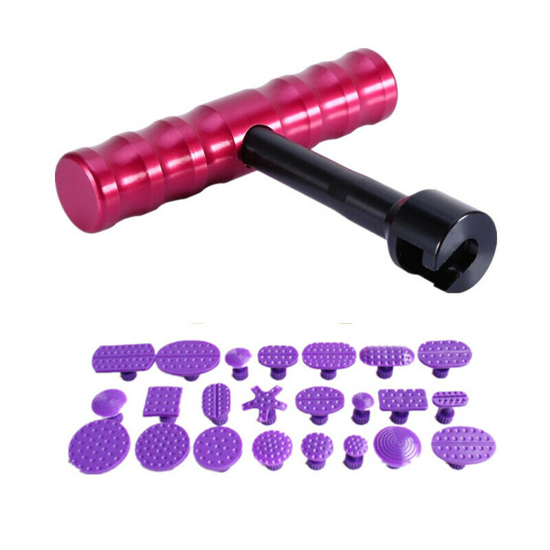 Universal 24x Auto Body Hail Dent Glue Puller Lifter Repair Tab T Bar Tool Set