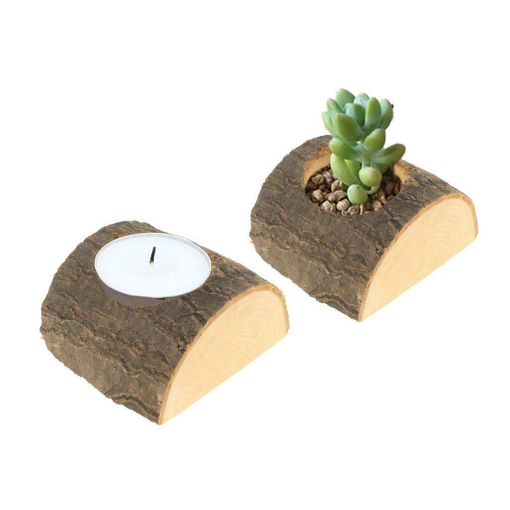 Wooden Arch Candle Holder Stand Small Succulent Flowerpot Party Table Deocr