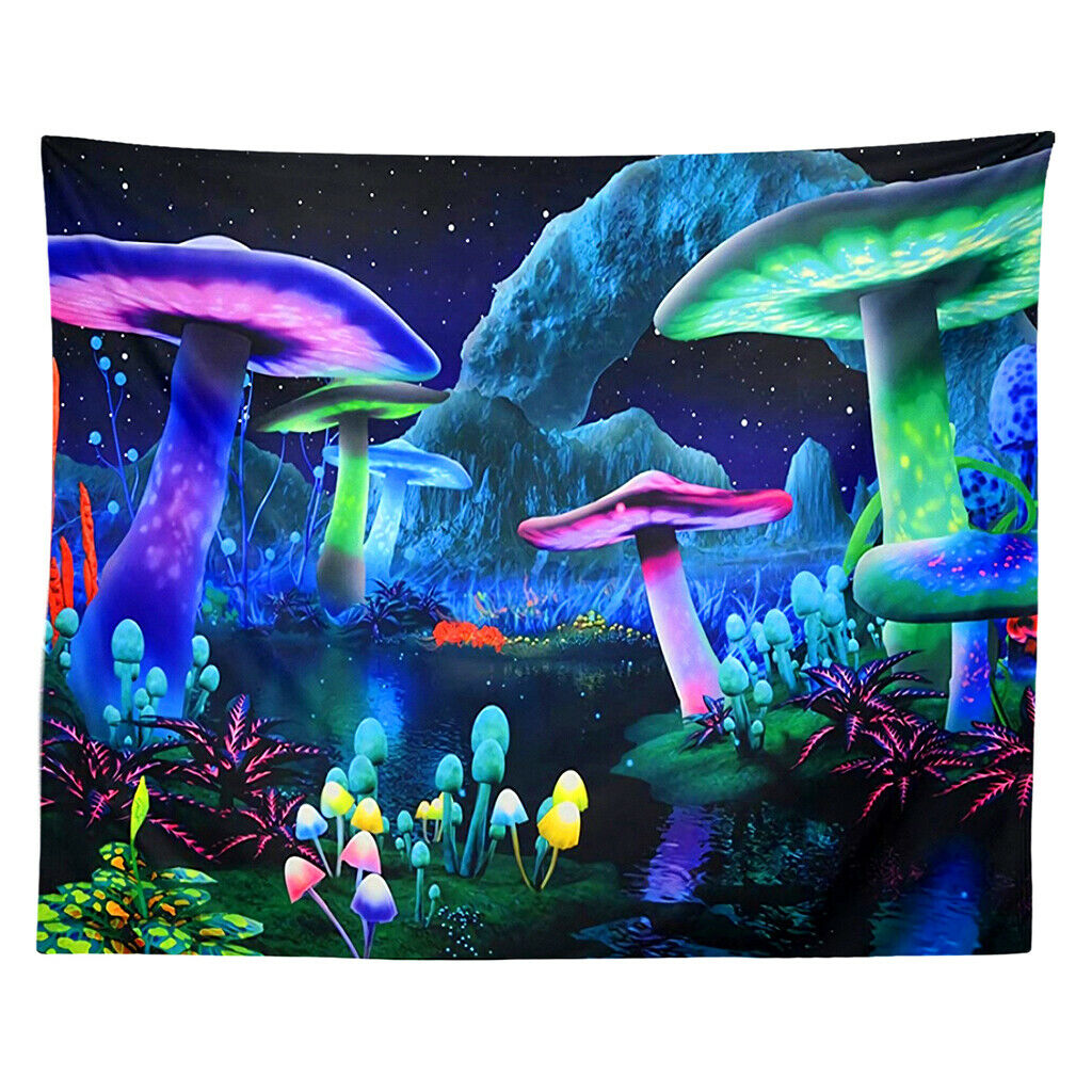 Mushroom Tapestry Psychedelic Forest Fantasy Plant Bedspread Home Wall Art