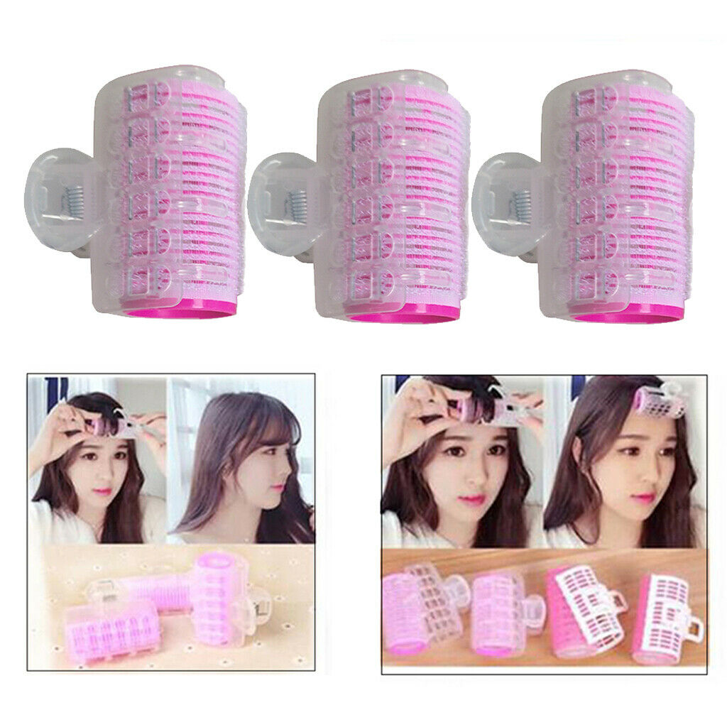 Magic Rollers Cling Stick Hair Curler Curls Wave Styling Salon Tool Pink