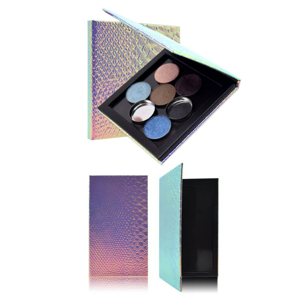 2 Pieces Empty Magnetic Palette Container Box for Eyeshadow Powder Makeup