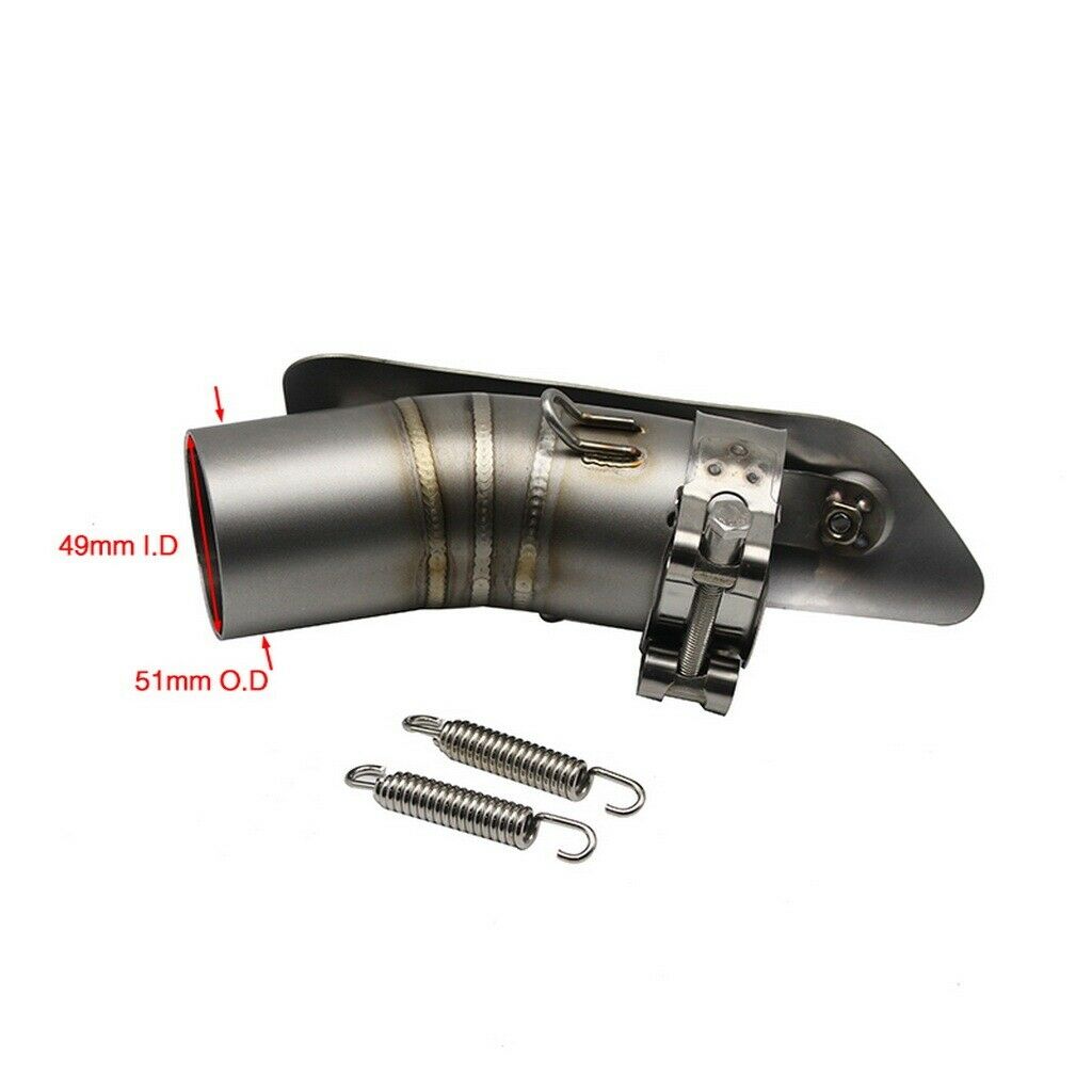 Motorcycle Exhaust Vent Middle Link Connection Pipe Slip-on 51mm 2 inch Adapter