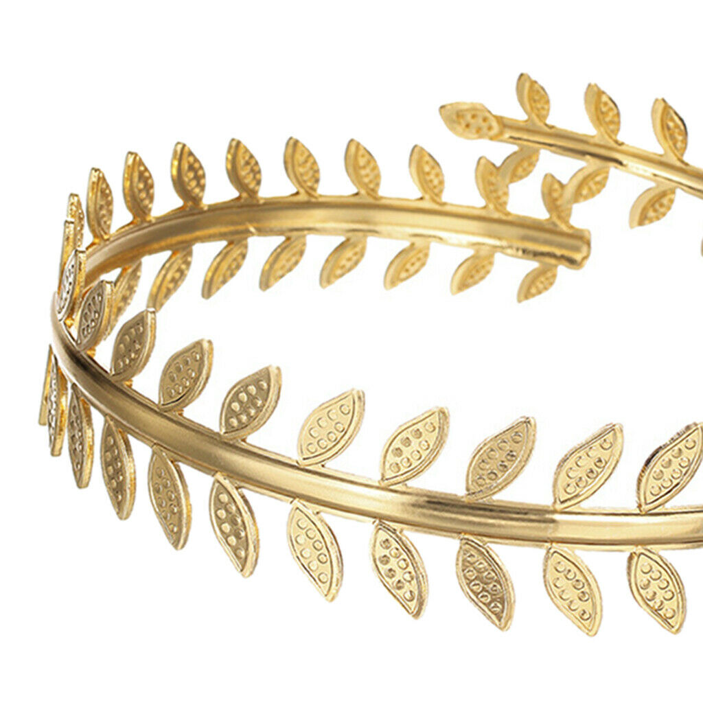 2 Pieces Laurel Leaf Upper Arm Band Bangle Bracelet Armband for Wedding Festival