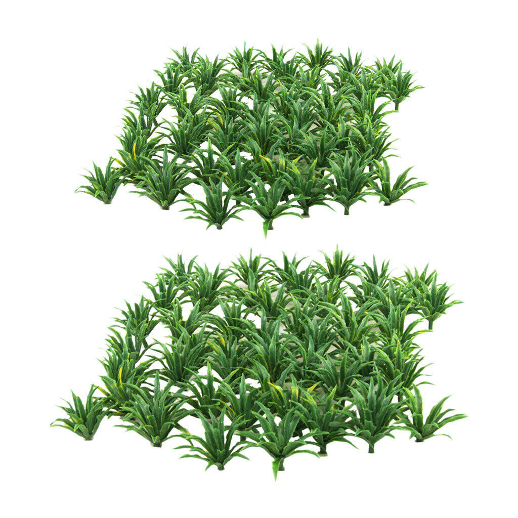 100Pcs DIY Mini Grass for Railway Sandtable Scenery Decors Photo Props Accs