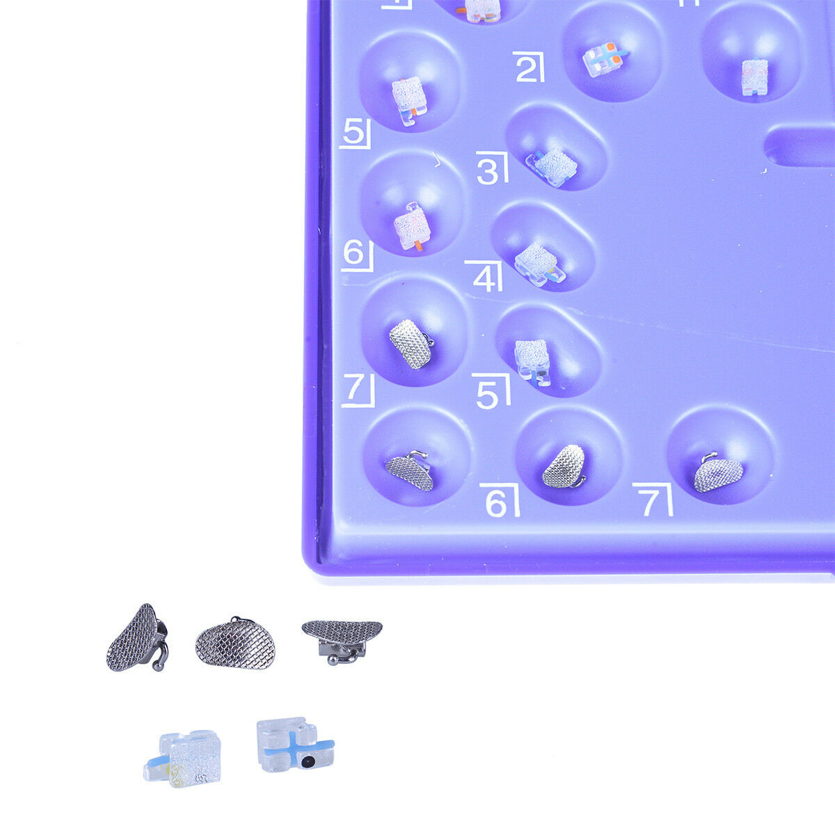 Dental Monocrystalline Sapphire Positioning Brackets Mini MBT .022 Hooks 3 4 5