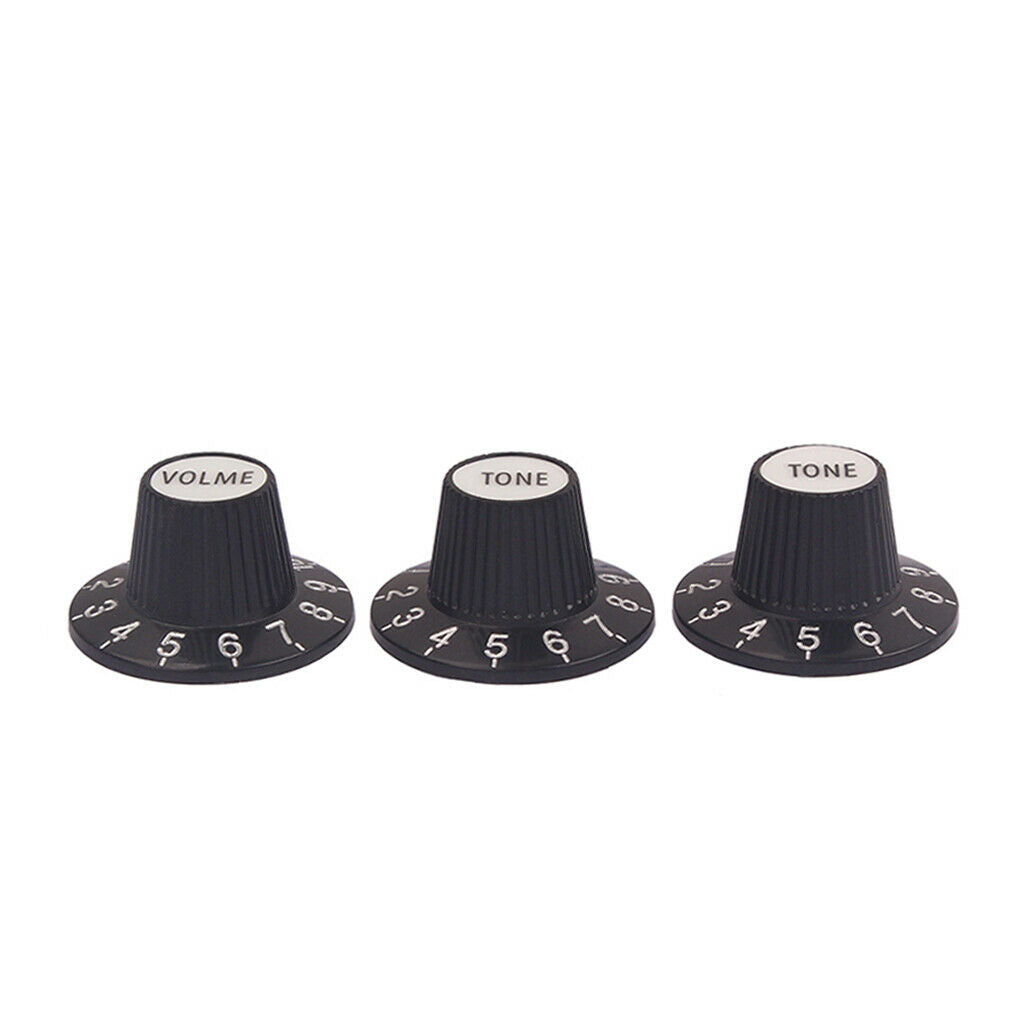 Electric/Classical/Acoustic Guitar Bass Amplifier Knobs   1V 2T Black