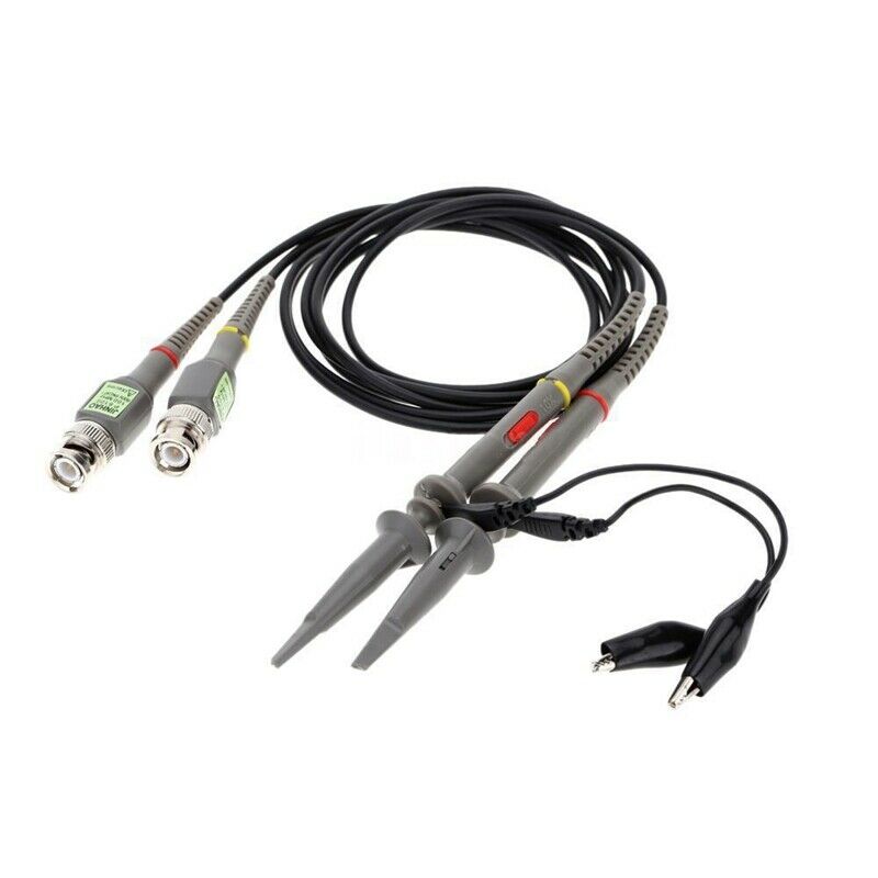 2pcs P6100 Precision Oscilloscope Probe 14cm 1X 10X 100MHz Test Probe D4B5B5