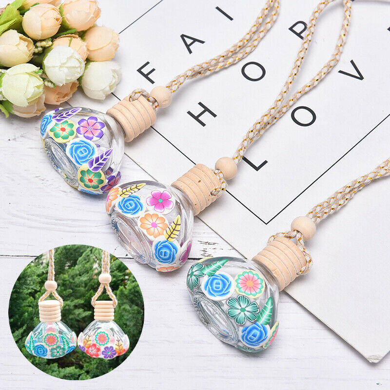 Automobile Perfume Pendant Empty Bottle The Interior Rearview Mirror Orna.l8