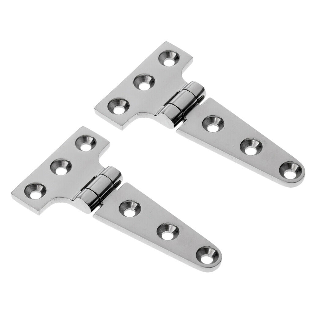 2x Heavy Duty Strap T Hinge Cabinet Shed Door Gate Tee Hinge 10x5.4x0.4 cm