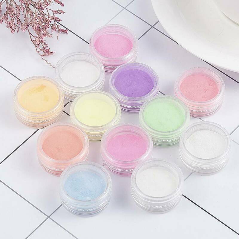 12Colors Acrylic Luminous Fluorescent Powder Glow In the Dark Nail Art Pigment.