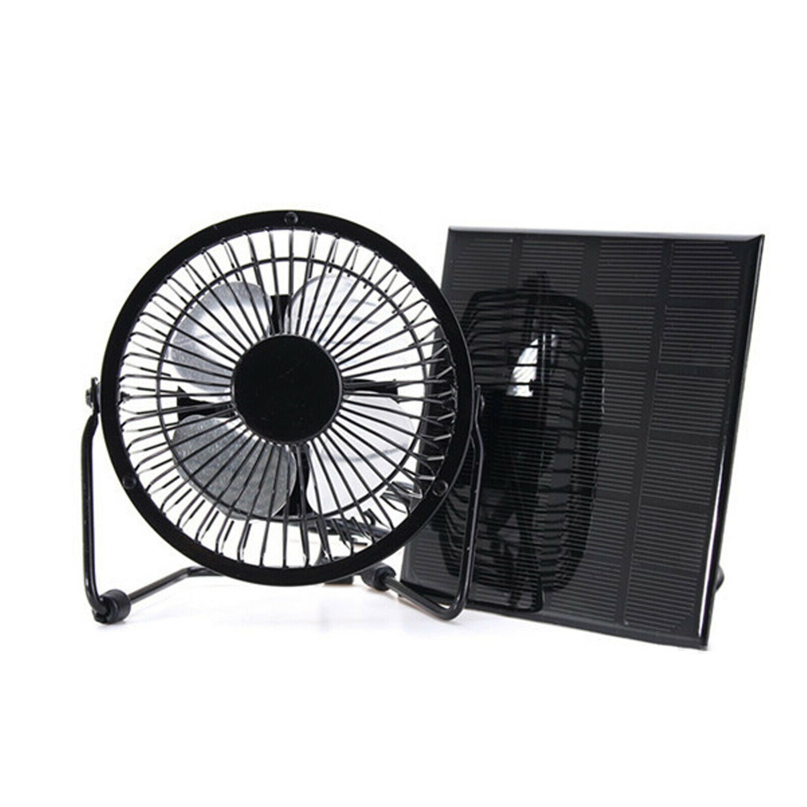 5W 4 inch Solar Panel Powered USB Fan Portable Home Greenhouse Camping Outdoor