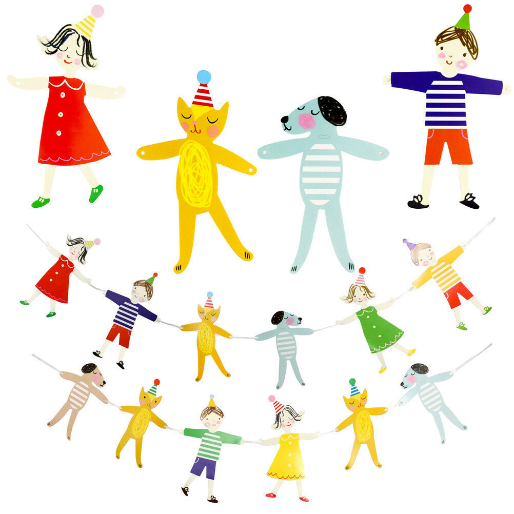 kids hand in hand banner paper garland hanging bunting birthday party diy .l8