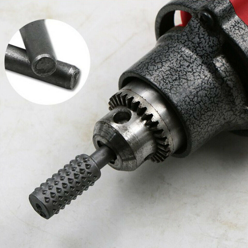 5x File Drill Rotary Burr Set Set Grinder Rasp Drill Bit Carving Tools 1/4in