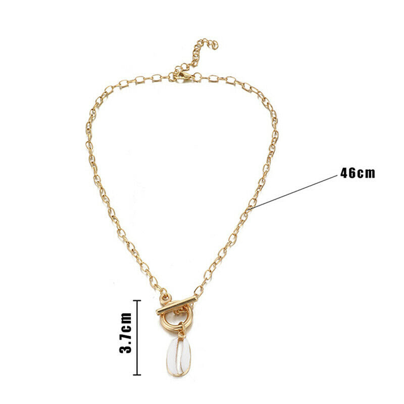 Women Boho Natural Cowrie Shell Pendant Charm Chain Necklace Beach Jewelry gt.DD