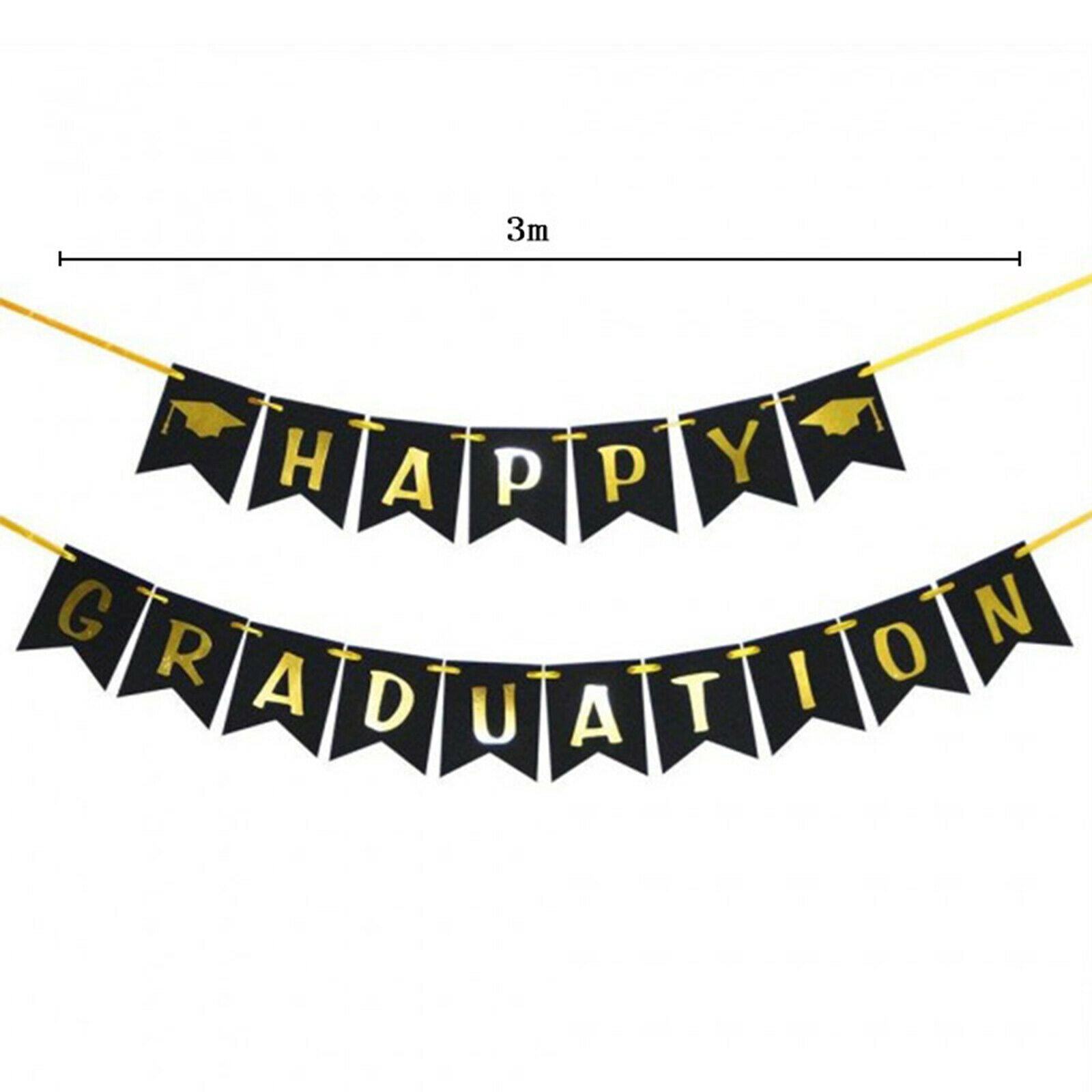 Congrats Grad Burlap Banner Bunting Graduation Banner Decor Flag 18x13CM