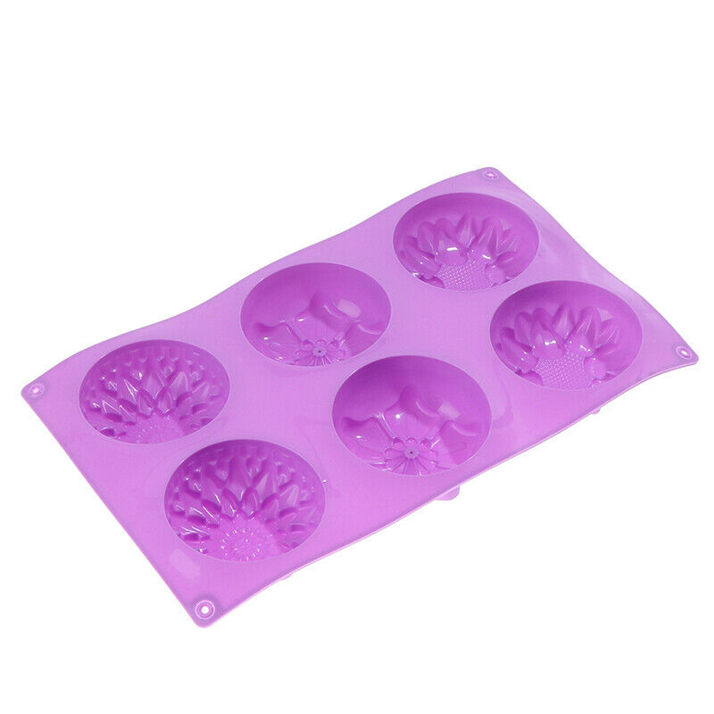 6-Sunflowers Mold Cake Mold Soap Mold Silicone Mould For Ice lattice tr.l8