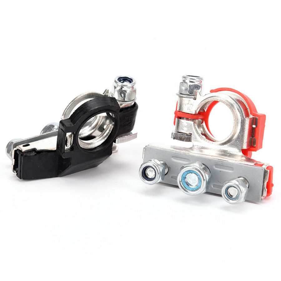2 Pcs Pure Copper Tinned Firm Battery Terminal Cable Clamp Clip Quick Connection
