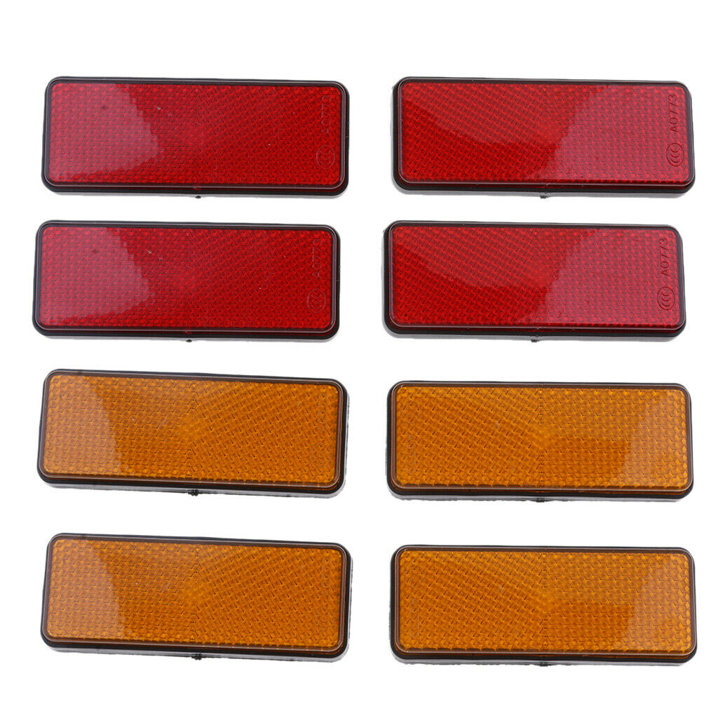 4 Pairs of Reflective Reflectors for ATV Motorcycles Bikes Dirt Bike Scooter