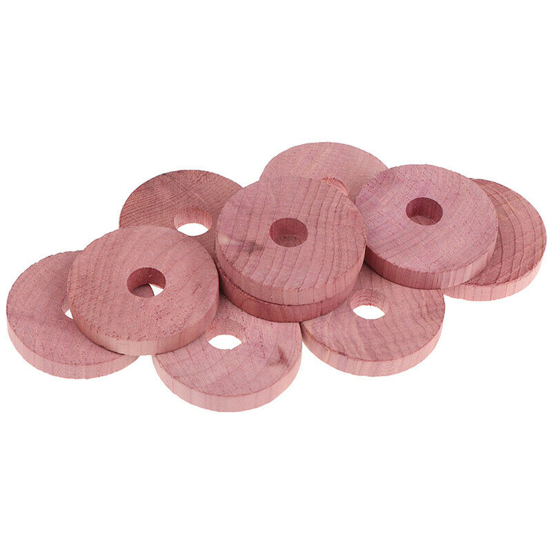 10X Cedar Wood Cedar Ring Wardrobe Pure Insect Repellent Camphor Moth Ball JBDA