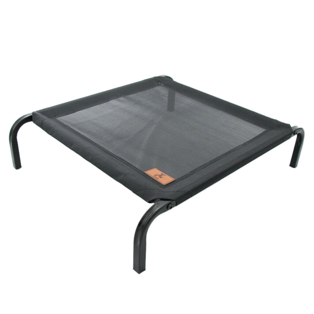 Raised Pet Waterproof Bed For Dogs Beach Camping Hammock In / Outdoor Crib Black