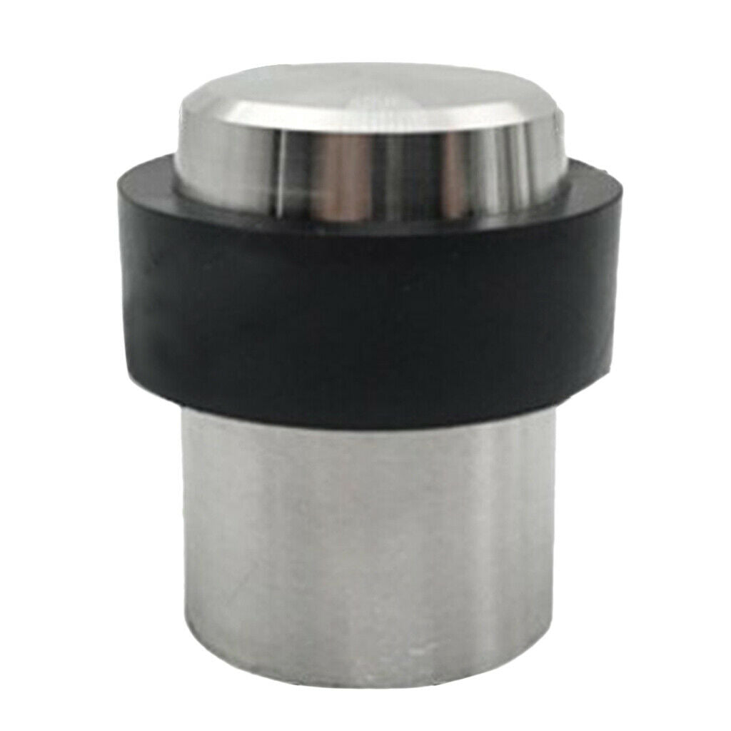 Stainless Steel Round Door Stop Stopper Wedge Jam Block Floor Protector 46mm