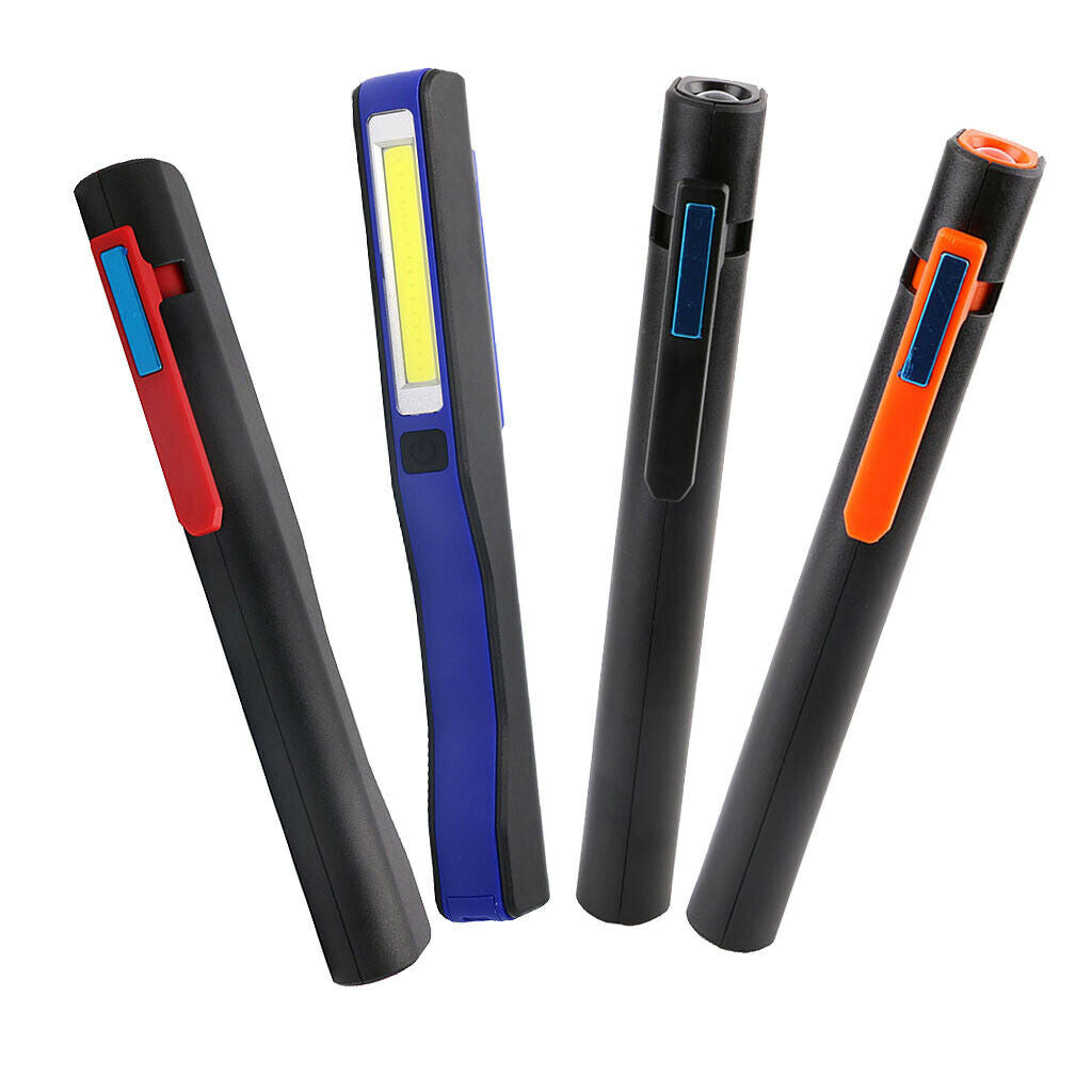 Multifunction COB Work Light Lamp Handheld Flashlight Torch W/ Magnetic Red